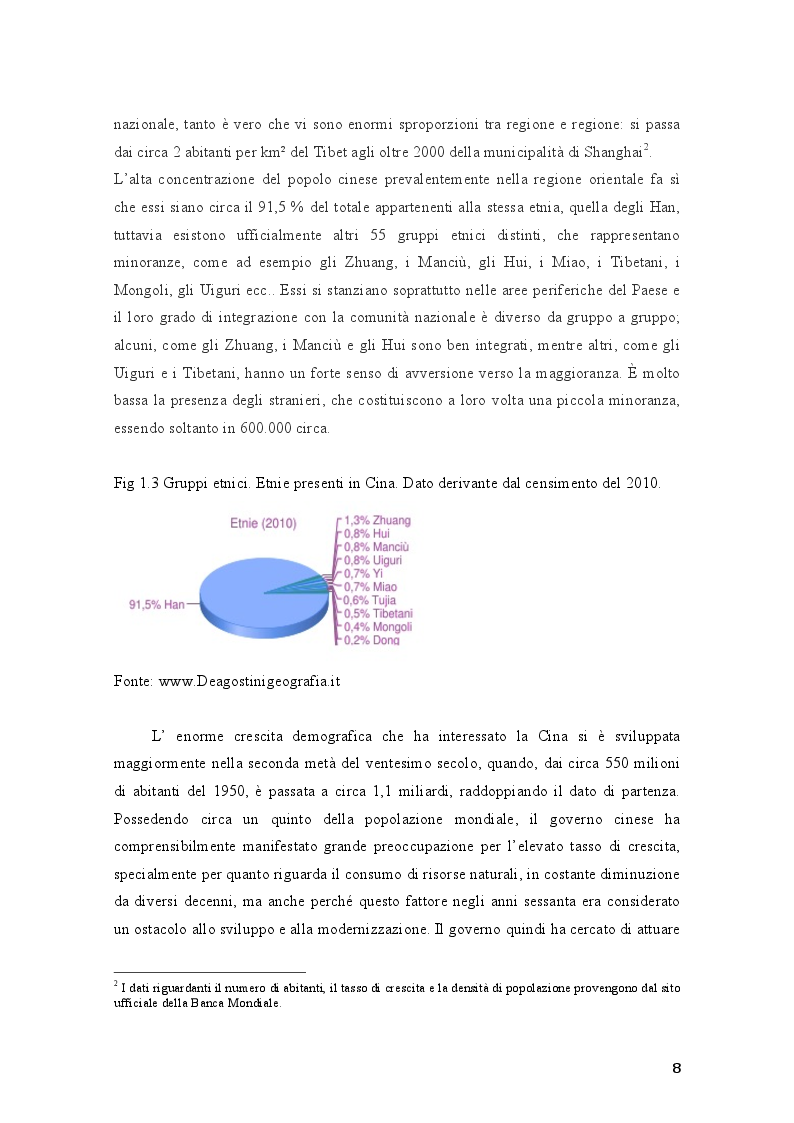 Anteprima della tesi: Aspetti del processo di crescita e di integrazione economica della Repubblica Popolare Cinese: gli investimenti in Italia, Pagina 7