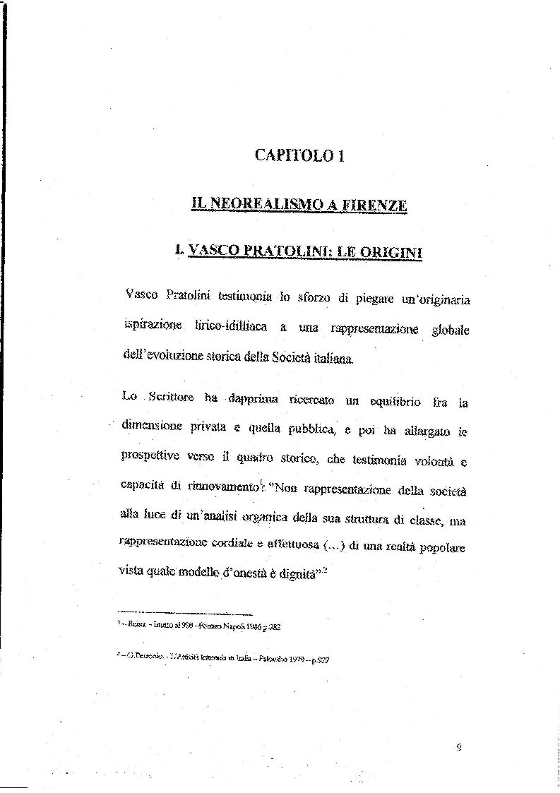 Anteprima della tesi: Le Storie Italiane di Vasco Pratolini, Pagina 7