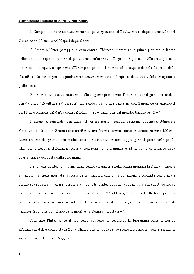 Anteprima della tesi: Analisi Descrittiva sui Campionati Italiani di Calcio di Serie A e B nel Triennio 2006-2009, Pagina 7