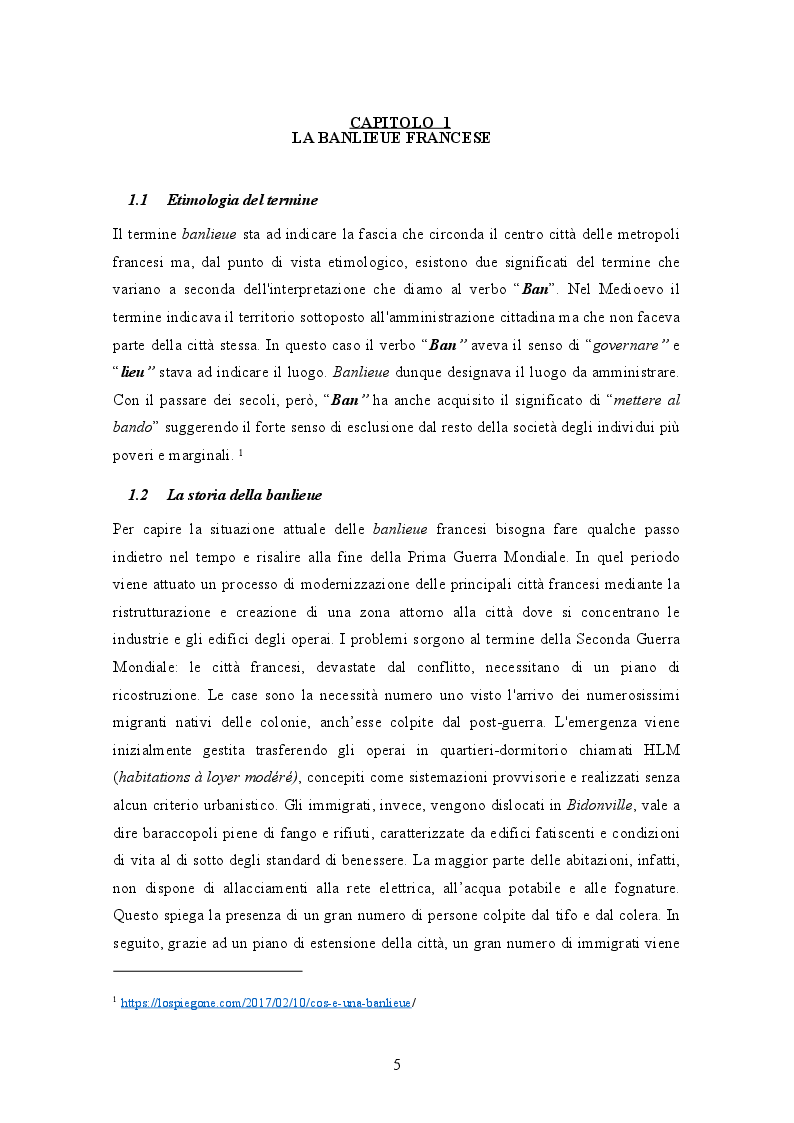 Anteprima della tesi: La banlieue in Francia: analisi storica e socio-linguistica, Pagina 4
