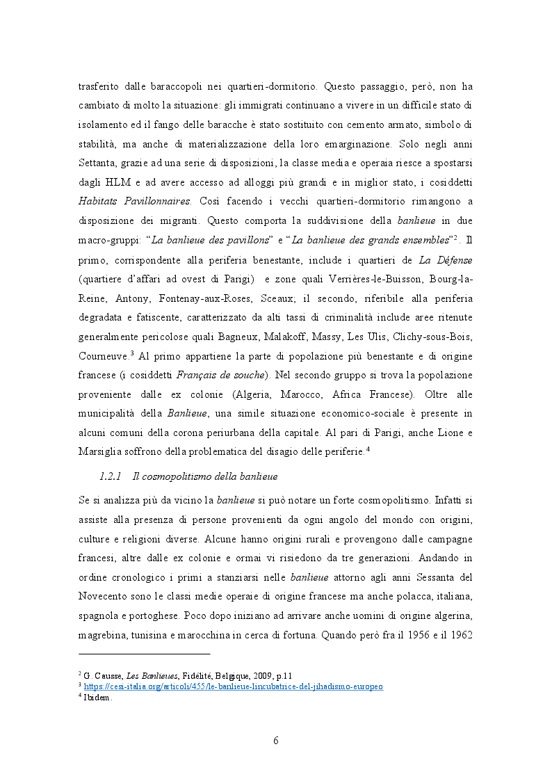 Anteprima della tesi: La banlieue in Francia: analisi storica e socio-linguistica, Pagina 5