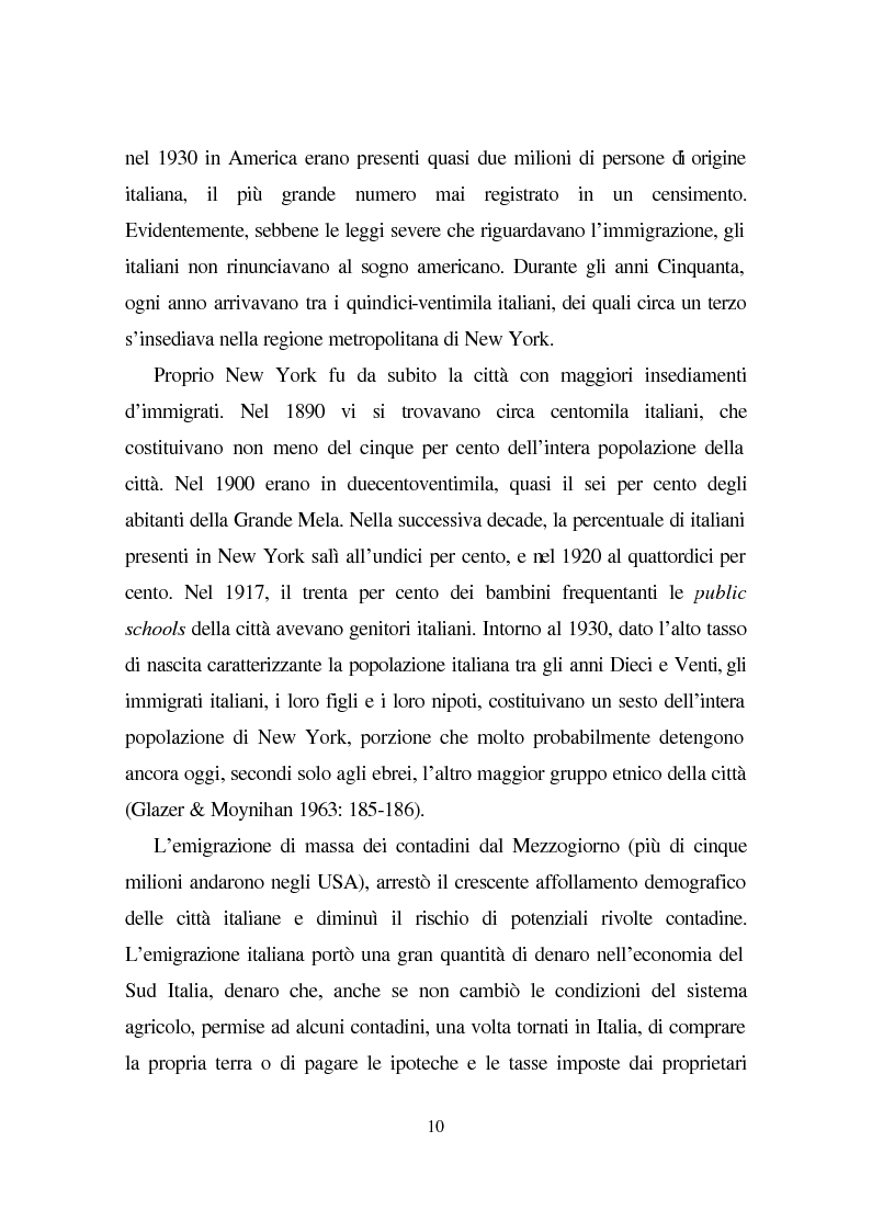 Anteprima della tesi: Linguaggio e condizione femminile nell'America contemporanea: analisi di testi relativi all'immigrazione italiana, Pagina 10