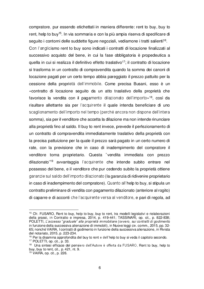 Anteprima della tesi: Il contratto di rent to buy, Pagina 3