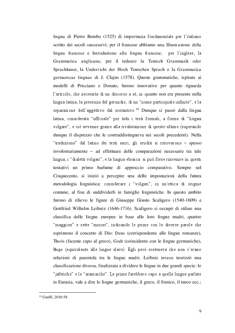 Anteprima della tesi: Ricerca e analisi dei casi di grammaticalizzazione nelle lingue germaniche occidentali: inglese, tedesco e nederlandese a confronto., Pagina 10