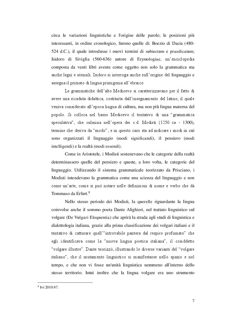 Anteprima della tesi: Ricerca e analisi dei casi di grammaticalizzazione nelle lingue germaniche occidentali: inglese, tedesco e nederlandese a confronto., Pagina 8