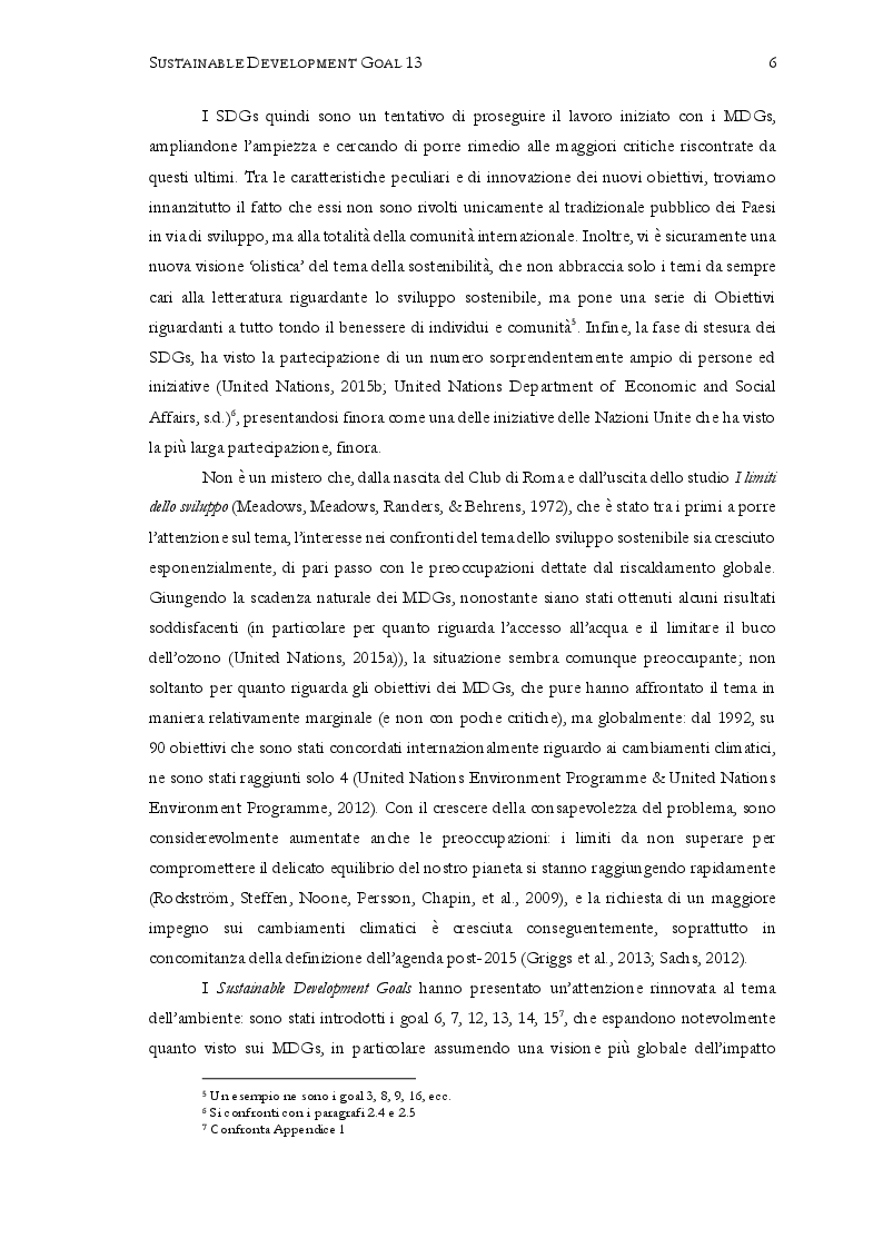 Anteprima della tesi: Sustainable Development Goal 13: “Promuovere azioni, a tutti i livelli, per combattere il cambiamento climatico”. Prospettive per il 2030, Pagina 4