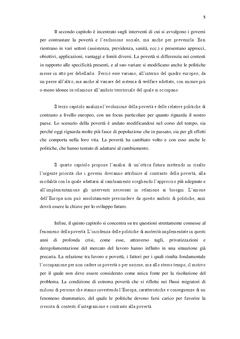 Anteprima della tesi: Le politiche contro la povertà in Europa. Il bilancio della crisi, Pagina 4