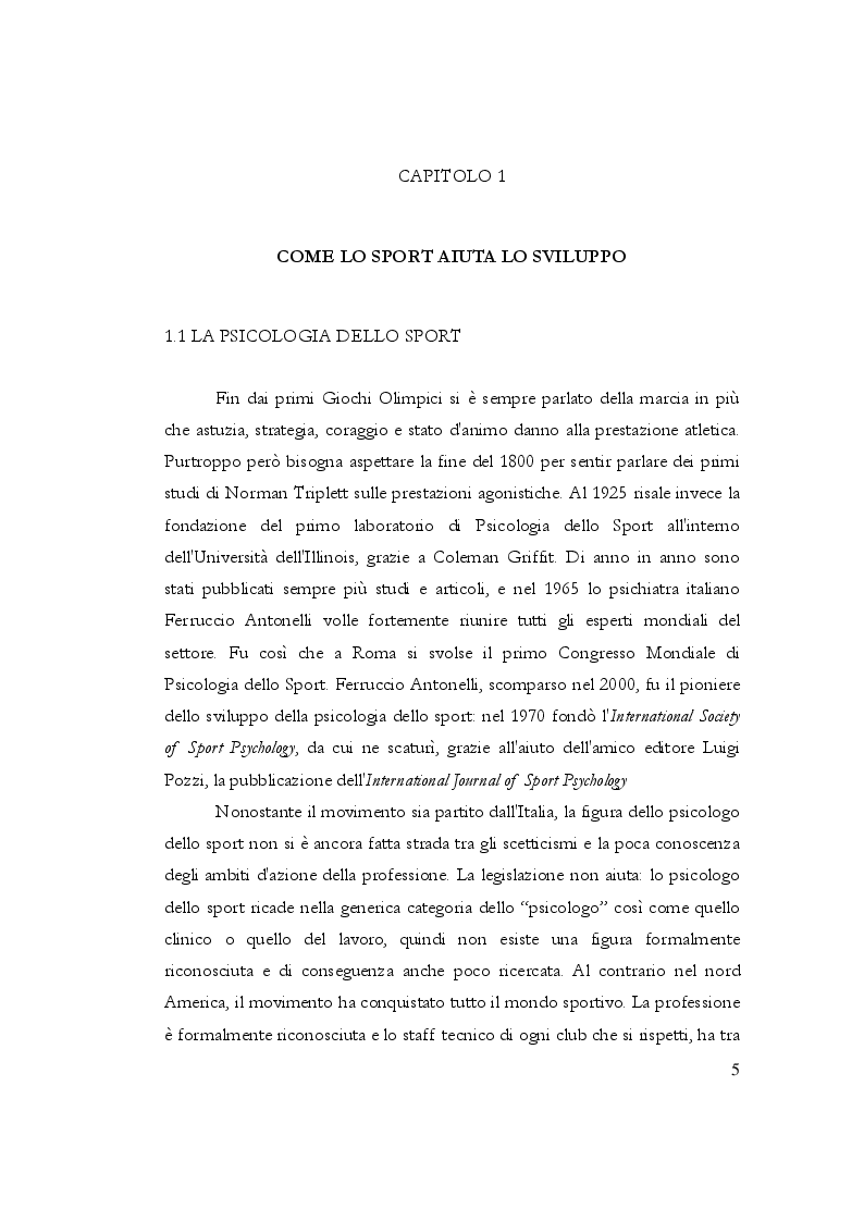 Anteprima della tesi: Relazione tra pratica sportiva e carriera scolastica, Pagina 6