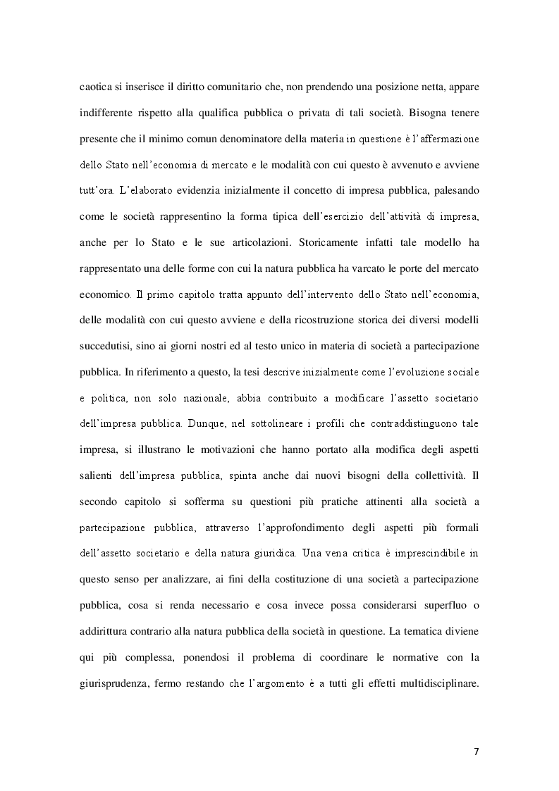 Anteprima della tesi: La governance delle società a controllo pubblico, Pagina 4