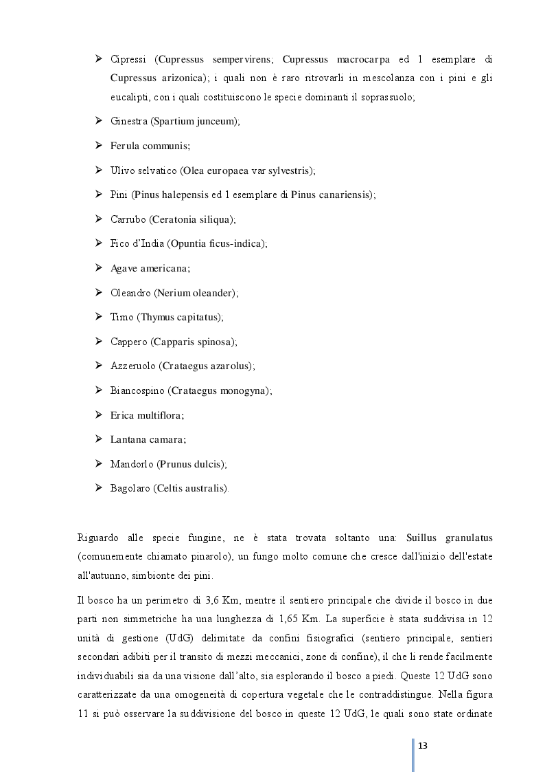 Estratto dalla tesi: Rinaturalizzazione del complesso boscato ''Madonna Ciavolo''