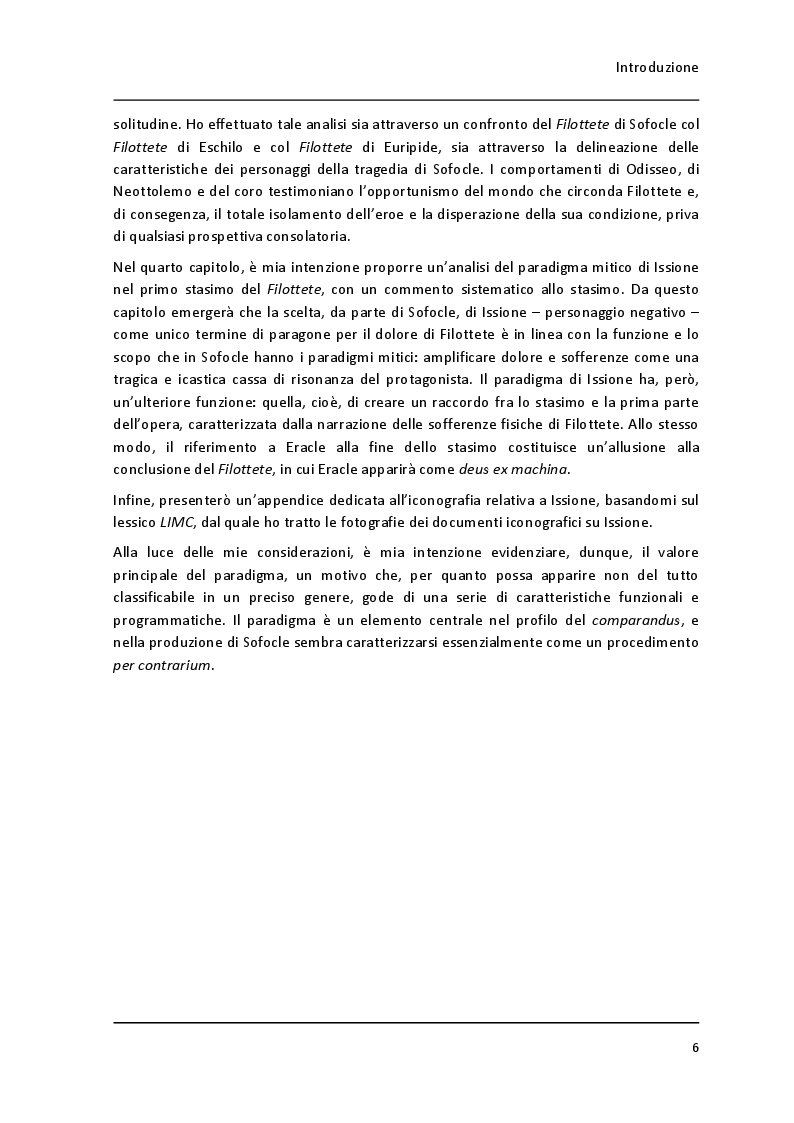 Anteprima della tesi: Un paradigma mitico: Issione nel "Filottete" di Sofocle, Pagina 3
