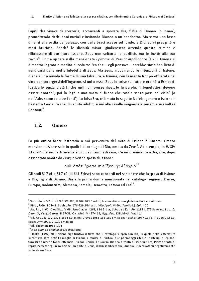 Anteprima della tesi: Un paradigma mitico: Issione nel "Filottete" di Sofocle, Pagina 5