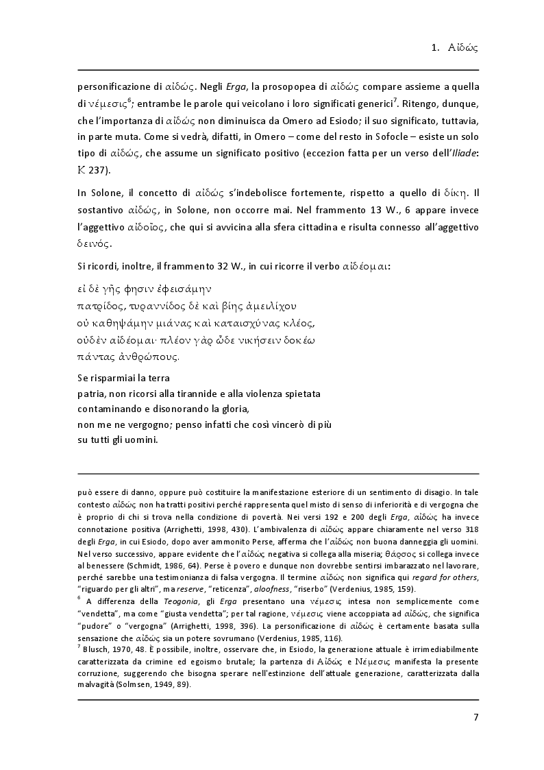 Anteprima della tesi: Lessico della vergogna nell' "Aiace" di Sofocle, Pagina 5