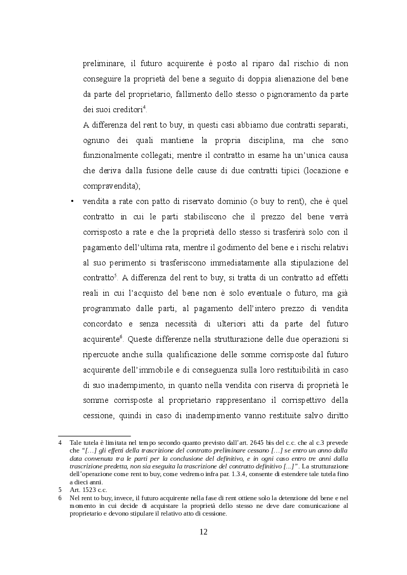 Estratto dalla tesi: Profili civilistici e fiscali del Rent to Buy