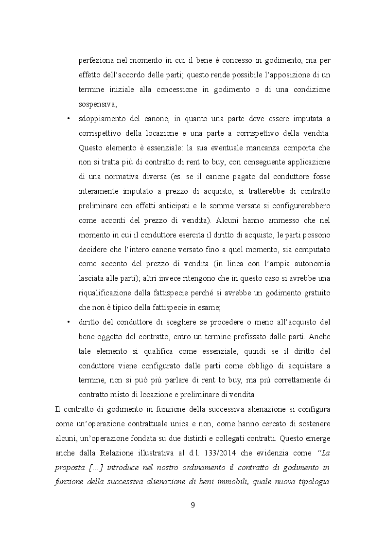 Anteprima della tesi: Profili civilistici e fiscali del Rent to Buy, Pagina 8