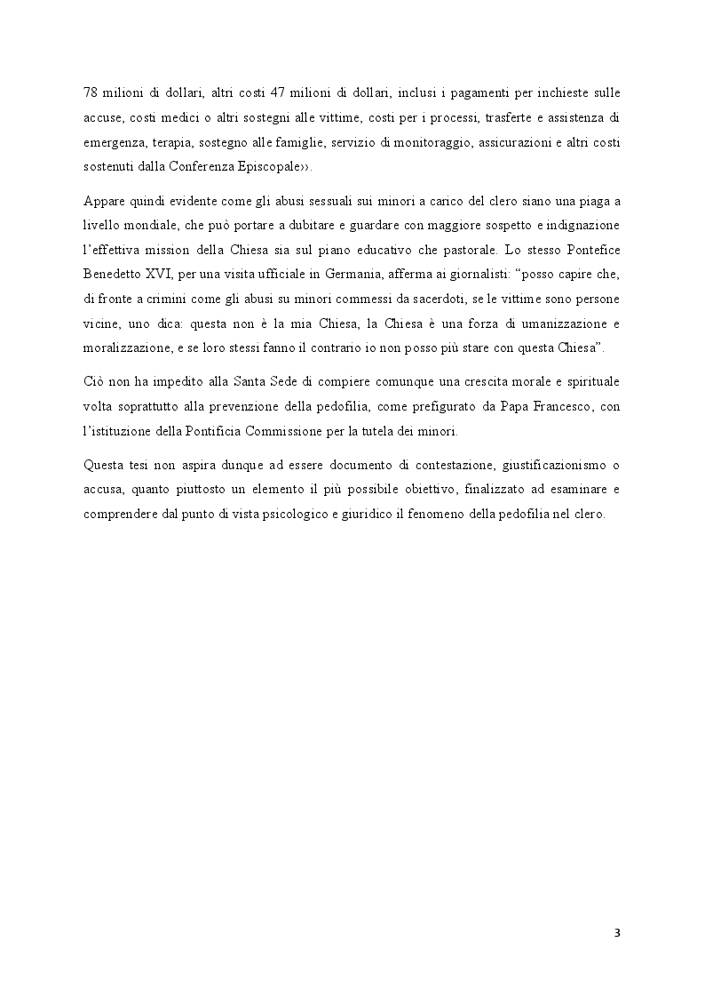 Anteprima della tesi: Non nel mio nome. La pedofilia nel clero., Pagina 4