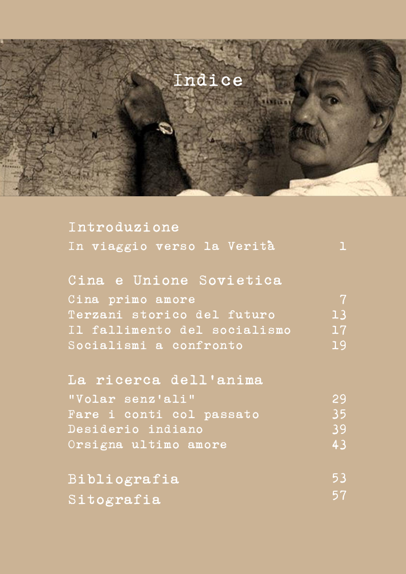 Indice della tesi: Tiziano Terzani. Viaggio introspettivo alla ricerca della Verità., Pagina 1