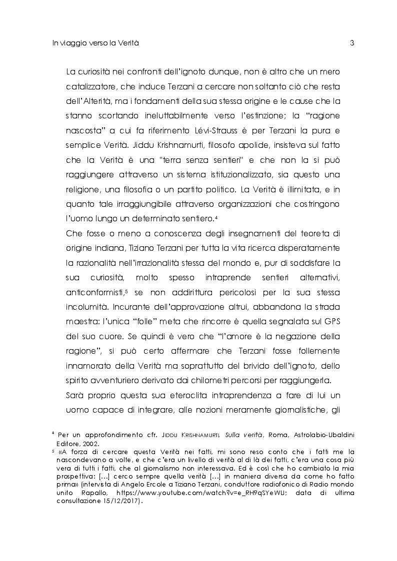 Anteprima della tesi: Tiziano Terzani. Viaggio introspettivo alla ricerca della Verità., Pagina 5