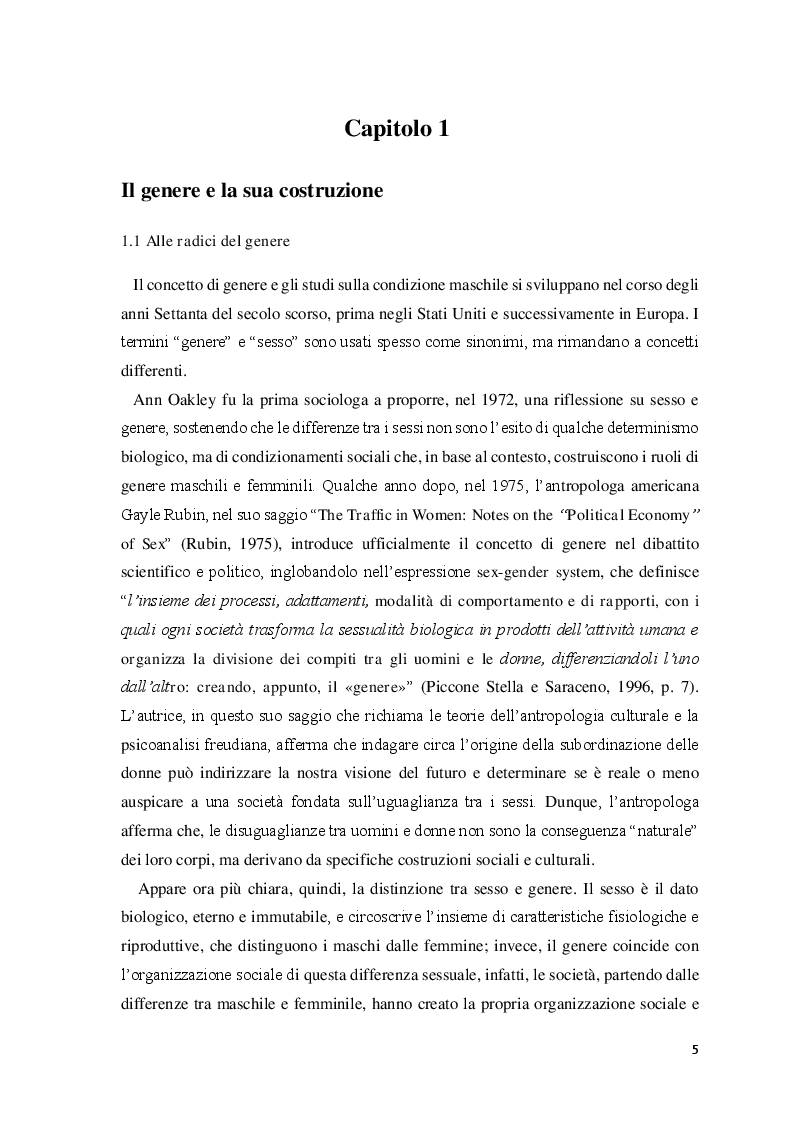 Anteprima della tesi: Le identità maschili: i processi di mutamento, Pagina 4