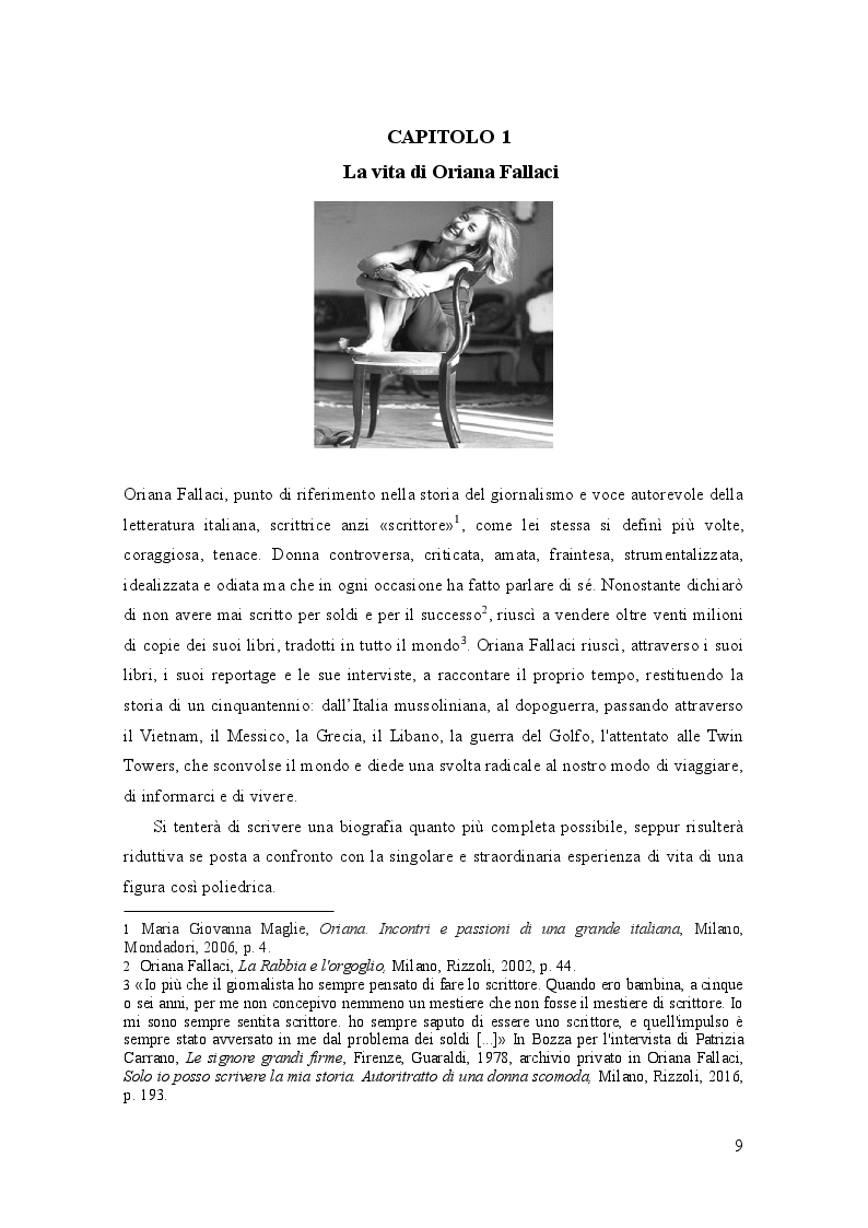 Anteprima della tesi: Oriana Fallaci e Tiziano Terzani: dissonanze e intrecci di due vite tra giornalismo e letteratura , Pagina 5