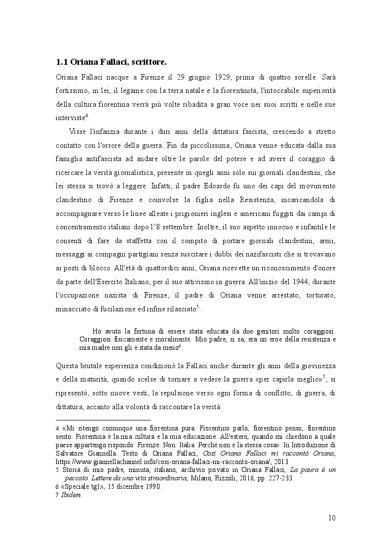 Anteprima della tesi: Oriana Fallaci e Tiziano Terzani: dissonanze e intrecci di due vite tra giornalismo e letteratura , Pagina 6