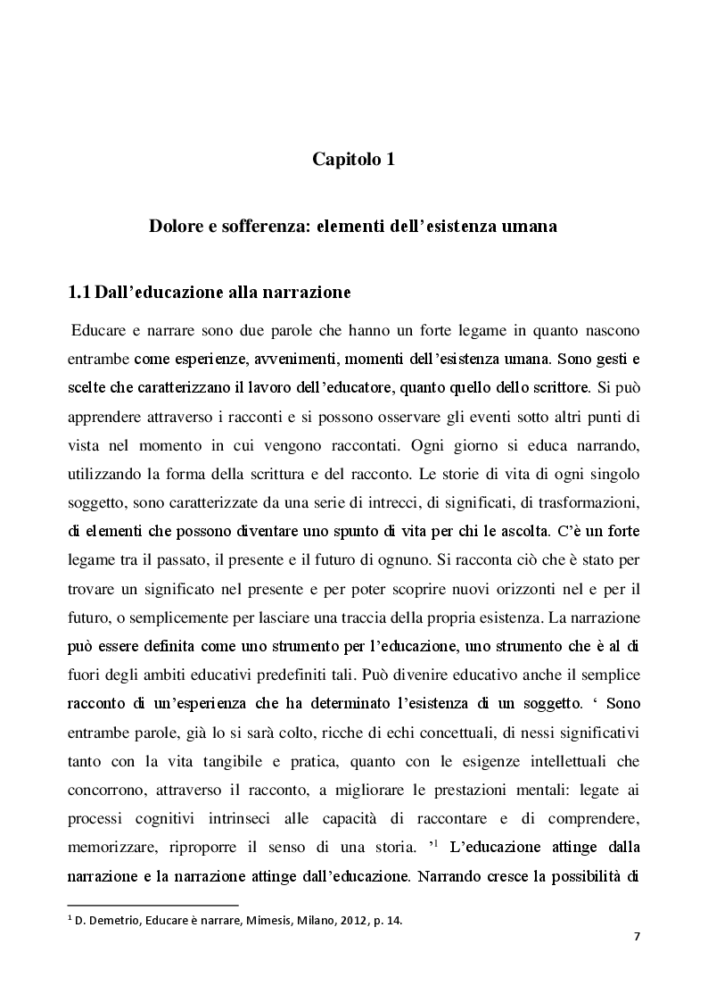 Anteprima della tesi: Il metodo autobiografico come strumento per la ri-progettazione esistenziale, Pagina 4