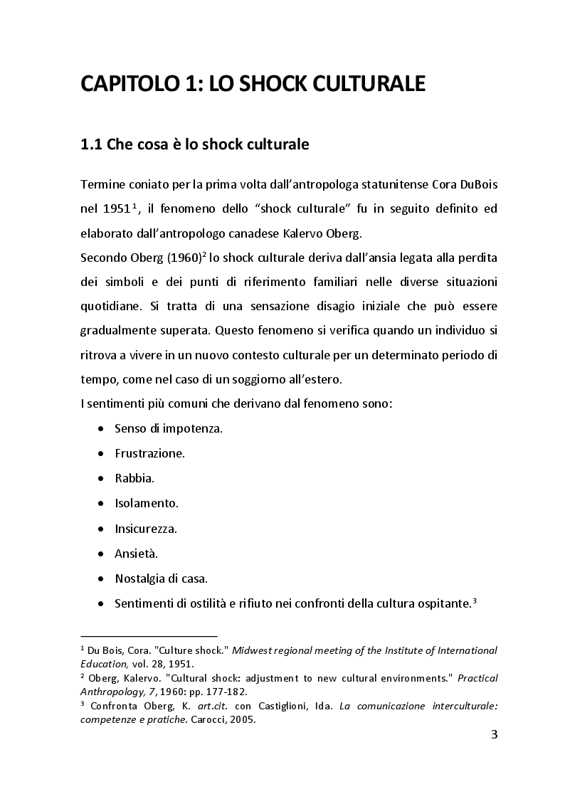 Anteprima della tesi: Lo shock culturale. Integrarsi in nuove culture. Uno sguardo sul contesto cinese., Pagina 4