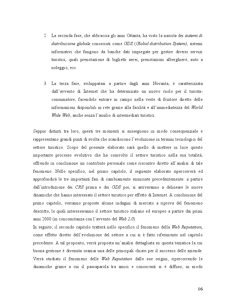 Anteprima della tesi: Travel 2.0: Di che cosa parlano gli utenti in rete? La Web Reputation ed il caso TripAdvisor, Pagina 4