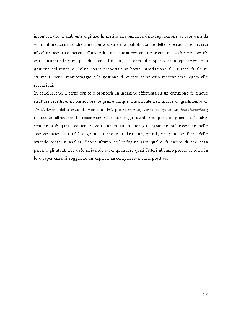 Anteprima della tesi: Travel 2.0: Di che cosa parlano gli utenti in rete? La Web Reputation ed il caso TripAdvisor, Pagina 5