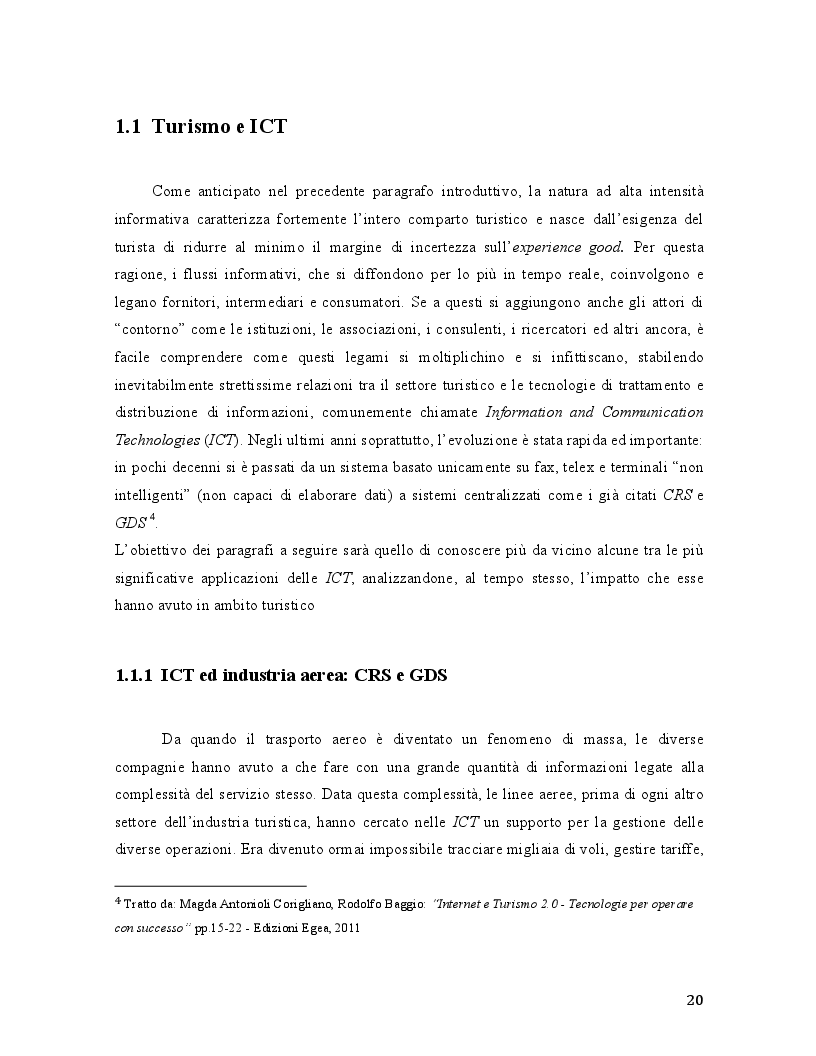Anteprima della tesi: Travel 2.0: Di che cosa parlano gli utenti in rete? La Web Reputation ed il caso TripAdvisor, Pagina 6