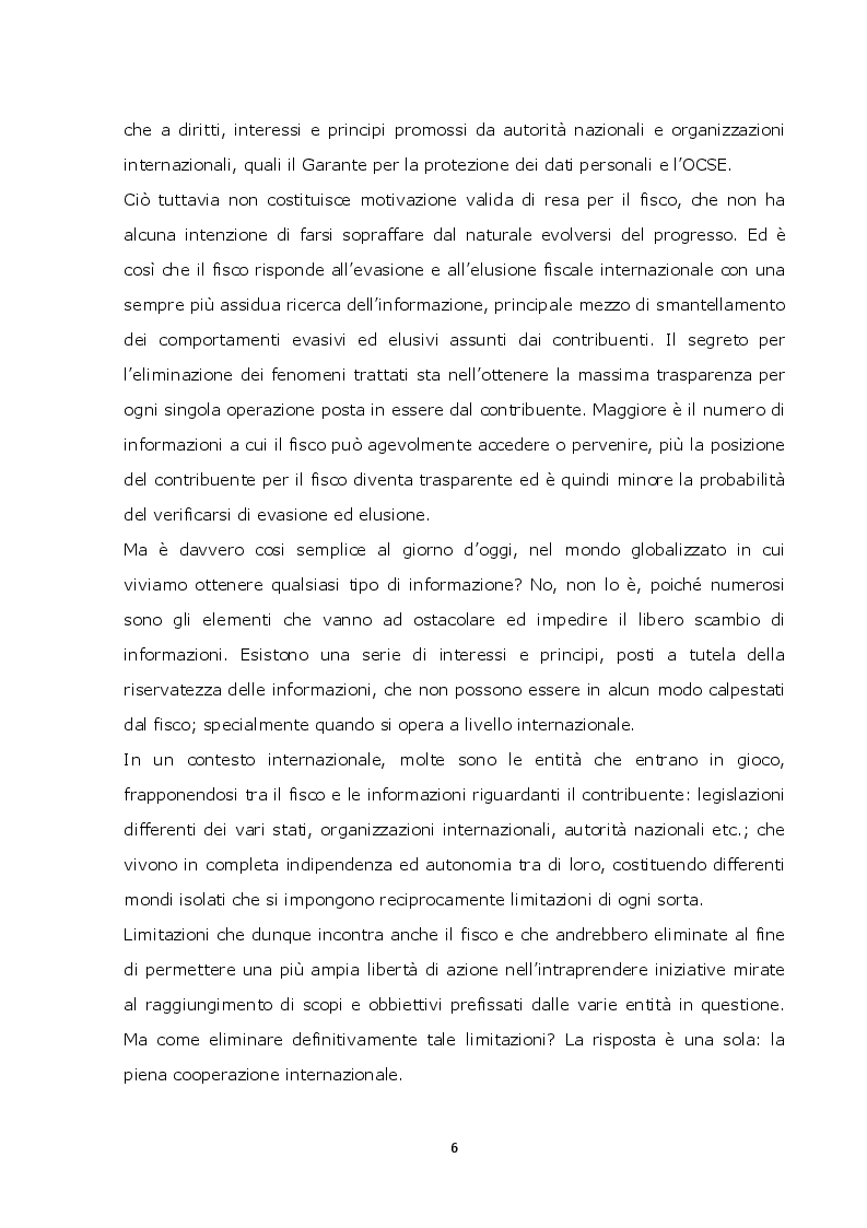 Anteprima della tesi: La lotta contro l'evasione e l'elusione fiscale internazionale tramite i FATCA, Pagina 5