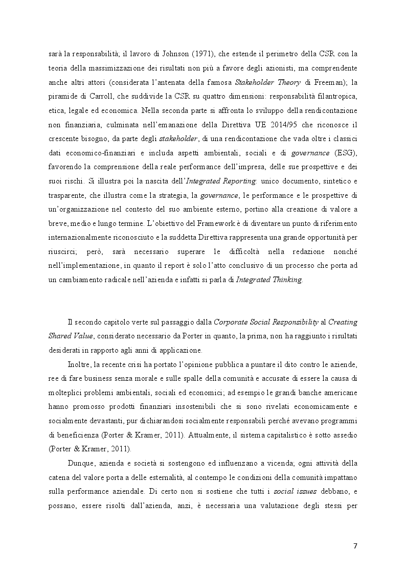 Anteprima della tesi: L'evoluzione della Responsabilità Sociale verso il Valore Condiviso: il caso Telecom, Pagina 3