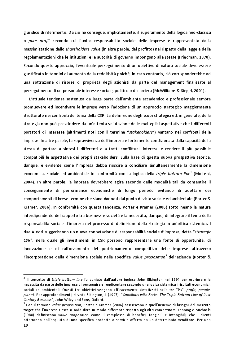 Anteprima della tesi: Corporate Social Responsibility: Implicazioni Strategiche ed Impatto sulle Performance Aziendali, Pagina 6
