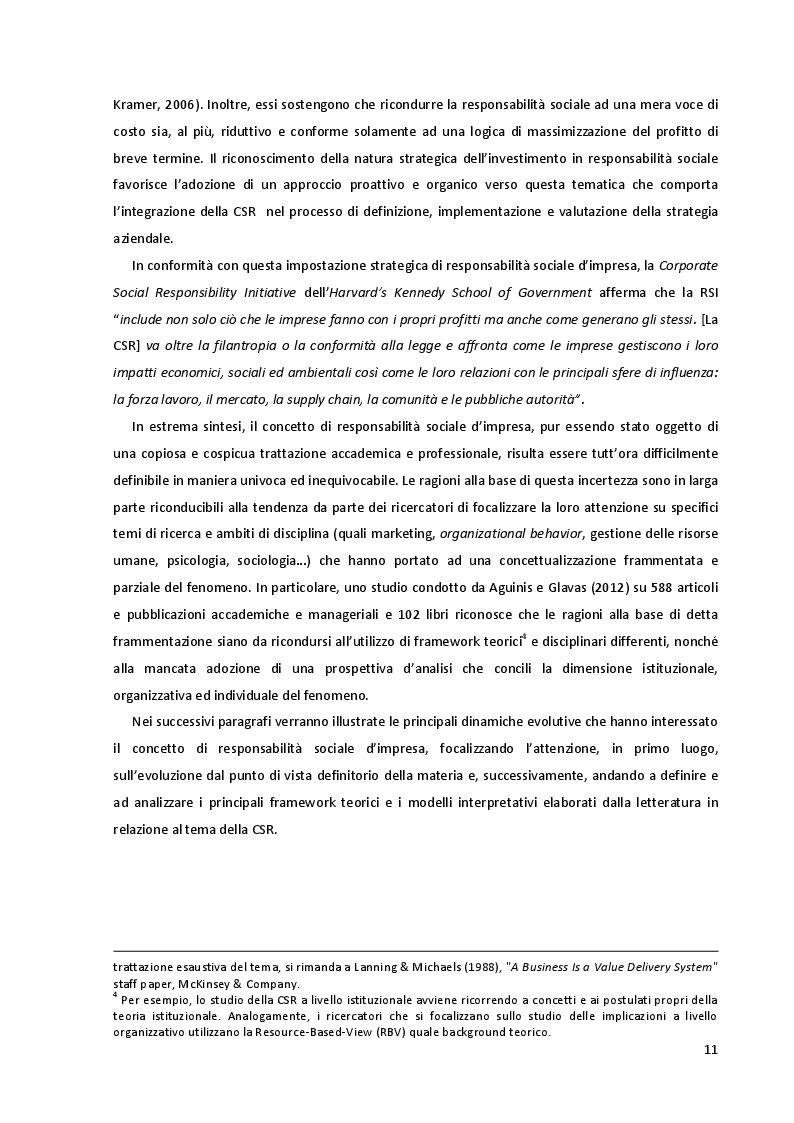 Anteprima della tesi: Corporate Social Responsibility: Implicazioni Strategiche ed Impatto sulle Performance Aziendali, Pagina 7