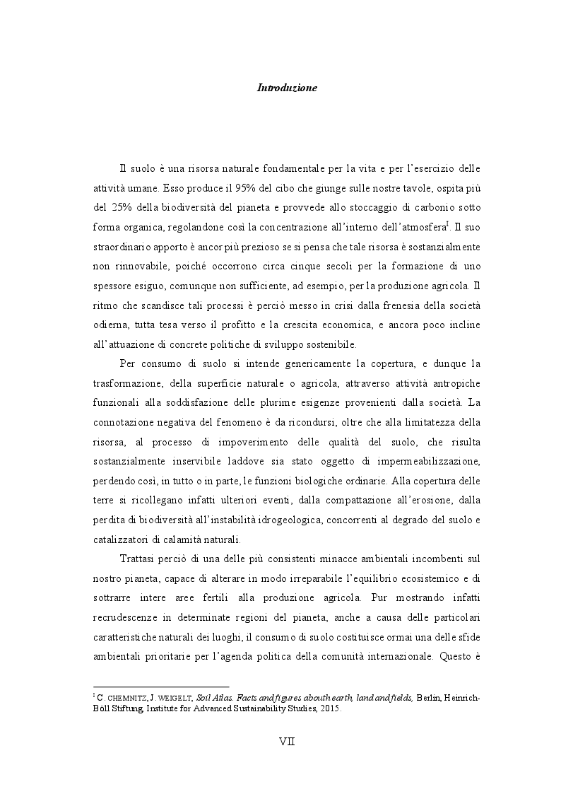 Anteprima della tesi: La disciplina giuridica del consumo di suolo, Pagina 2