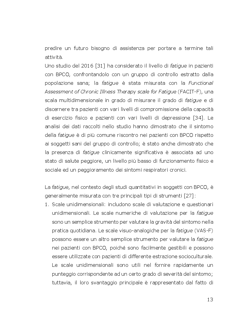 Estratto dalla tesi: La fatica del vivere quotidiano: studio qualitativo fenomenologico sul sintomo "fatigue" nelle persone con BPCO