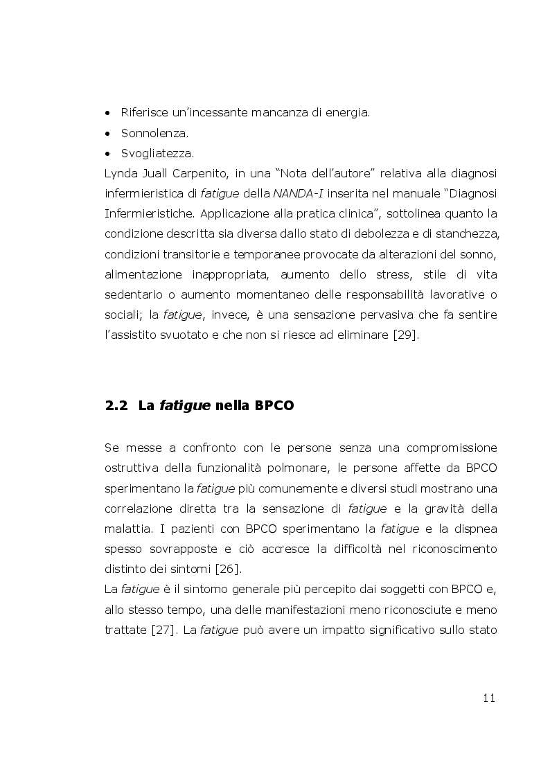 Anteprima della tesi: La fatica del vivere quotidiano: studio qualitativo fenomenologico sul sintomo "fatigue" nelle persone con BPCO, Pagina 4