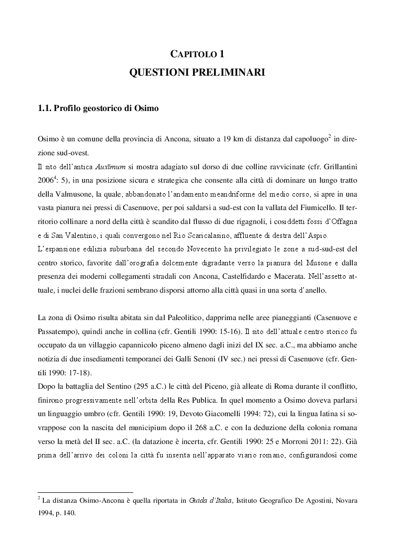 Estratto dalla tesi: Il dialetto di Osimo. Un'indagine sul campo