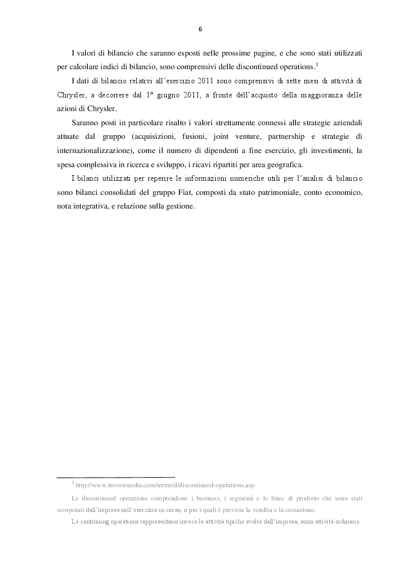 Anteprima della tesi: L'evoluzione del Gruppo Fiat dal 2000 al 2016: dalla crisi alla fusione con Chrysler, Pagina 5
