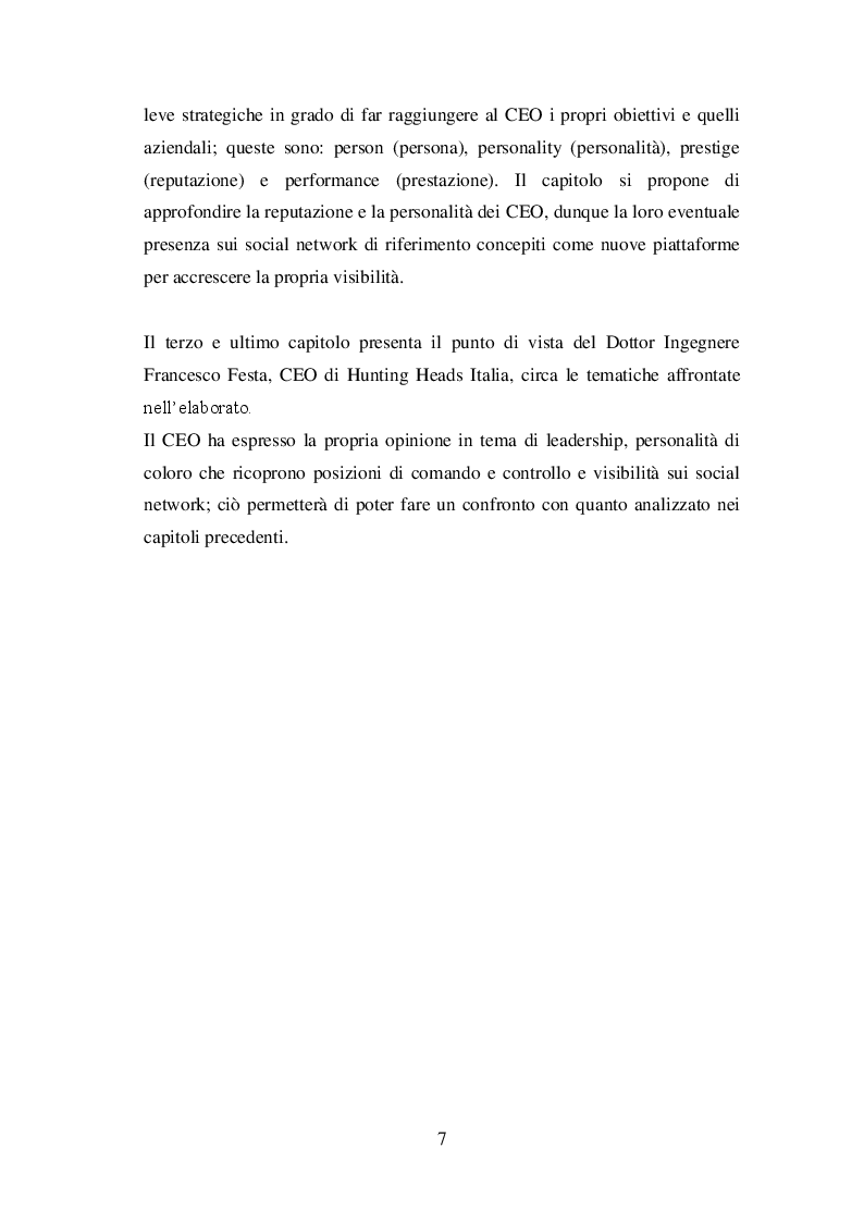 Anteprima della tesi: La figura dei CEO e la comunicazione lo sviluppo del concetto di CEO branding: reputazione e personalità, Pagina 3