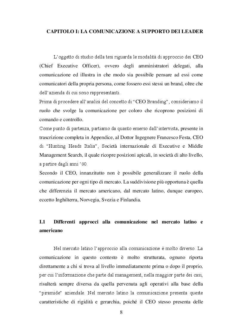 Anteprima della tesi: La figura dei CEO e la comunicazione lo sviluppo del concetto di CEO branding: reputazione e personalità, Pagina 4