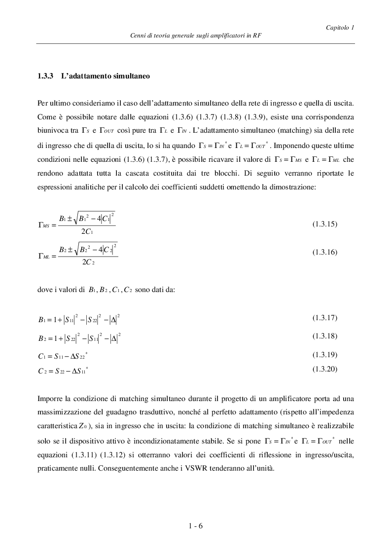Anteprima della tesi: Progetto ed Analisi di un Amplificatore a Basso Rumore con Lossless Feedback, Pagina 9