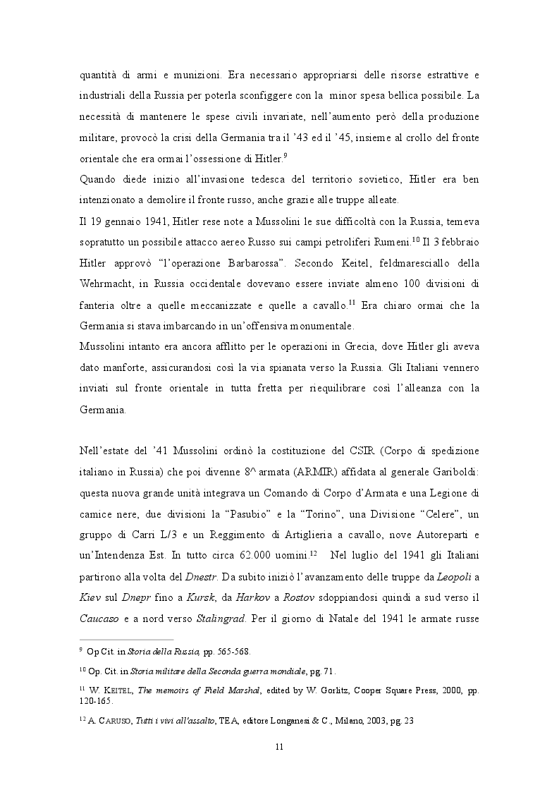 Estratto dalla tesi: GENNAIO 1943: La ritirata degli alpini di Russia nelle memorie di un testimone