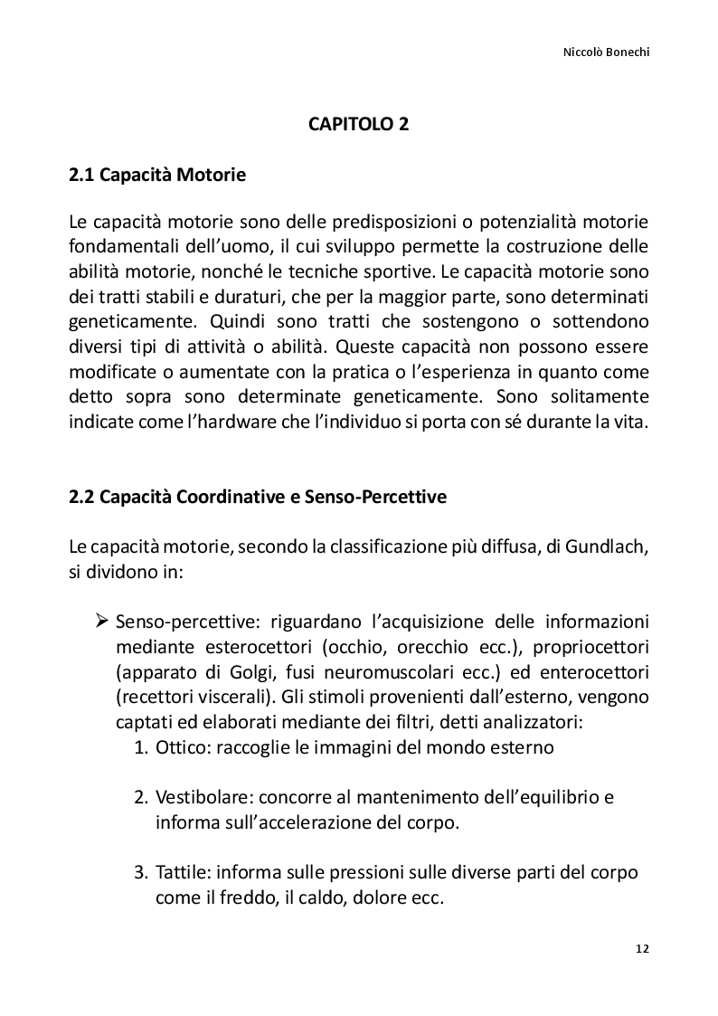 Anteprima della tesi: La preparazione fisico atletica nel motocross, Pagina 3
