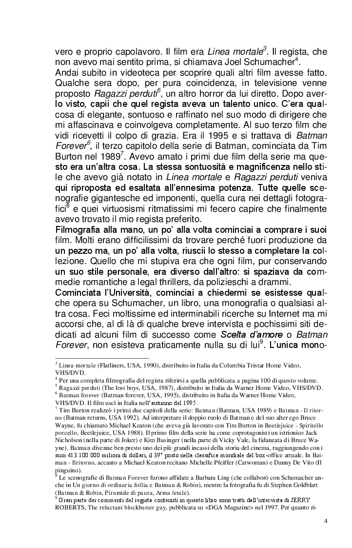 Anteprima della tesi: Joel Schumacher: Un Regista, Mille Storie, Pagina 4