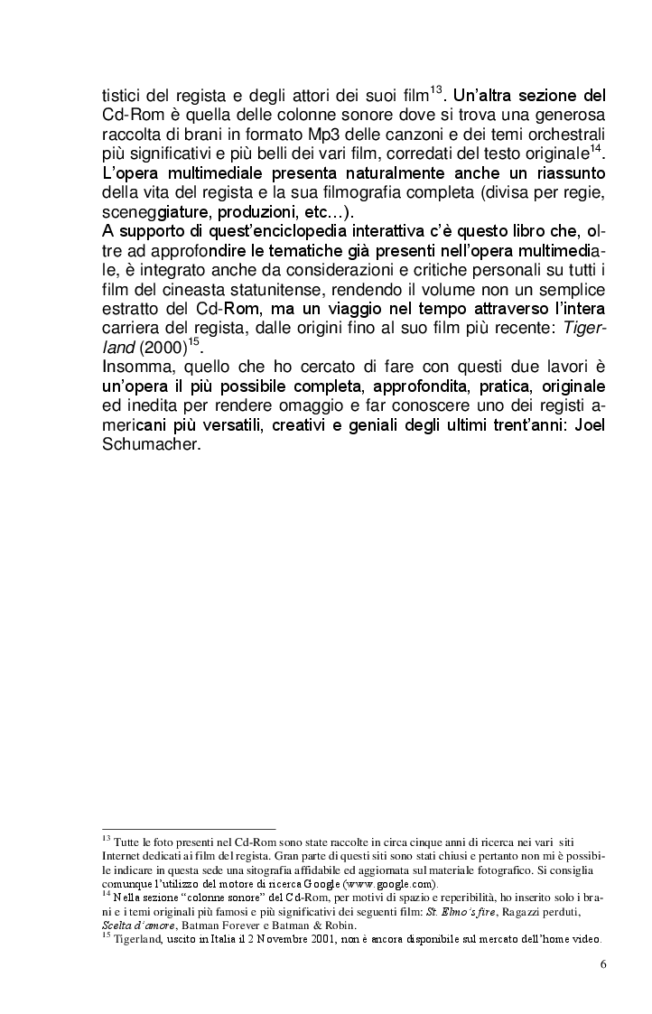 Anteprima della tesi: Joel Schumacher: Un Regista, Mille Storie, Pagina 6