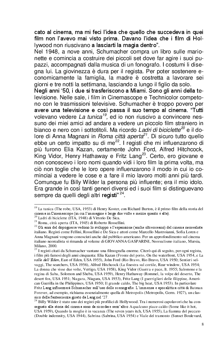 Anteprima della tesi: Joel Schumacher: Un Regista, Mille Storie, Pagina 8