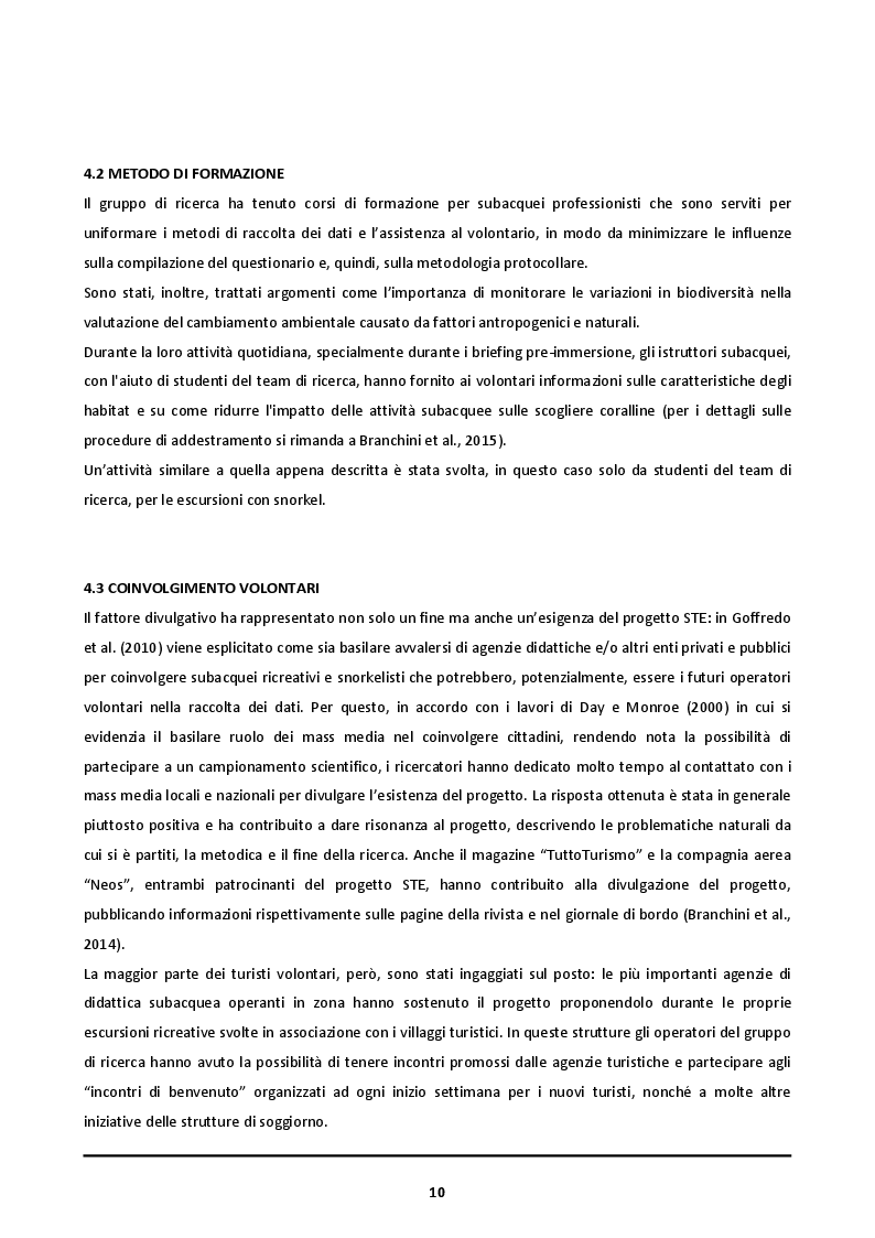 Estratto dalla tesi: Monitoraggio della biodiversità marina delle scogliere coralline del Mar Rosso svolto in collaborazione con volontari. Valutazione della qualità dei dati