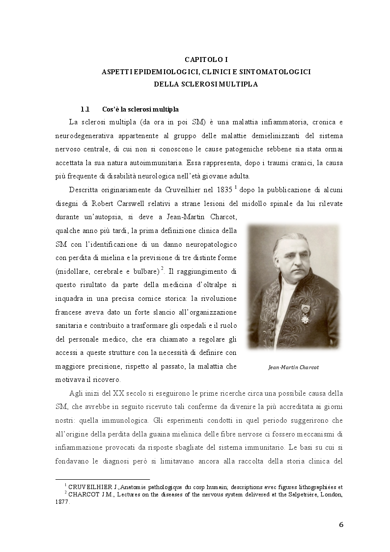 Anteprima della tesi: Disturbi neuropsichiatrici e cognitivi nella sclerosi multipla, Pagina 4