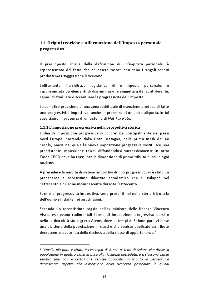 Anteprima della tesi: L’imposta personale sul reddito nel contesto italiano: Profili Teorici Evoluzione Storica e Proposte di Modifica, Pagina 9